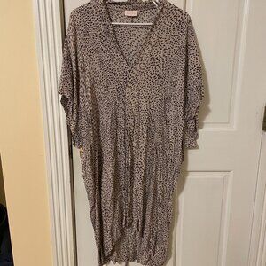 Pink Lily Cheetah Print Short-Sleeve Dress